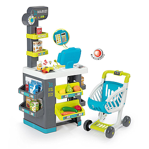Smoby electronic supermarket with shopping cart