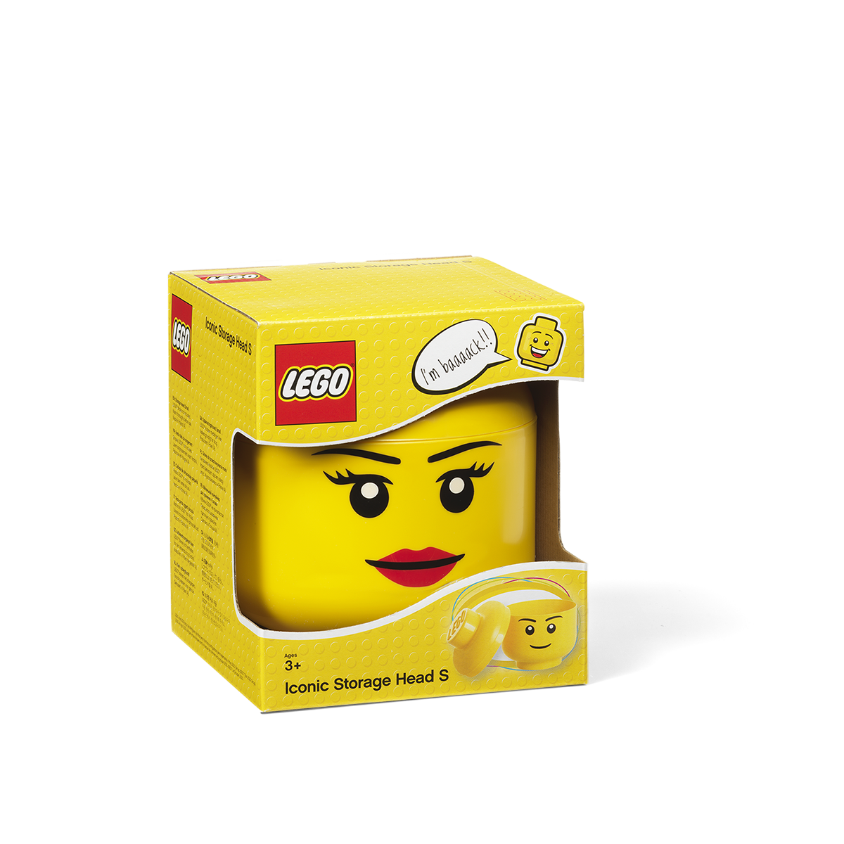 LEGO väike peakujuline hoiukarp tüdruk