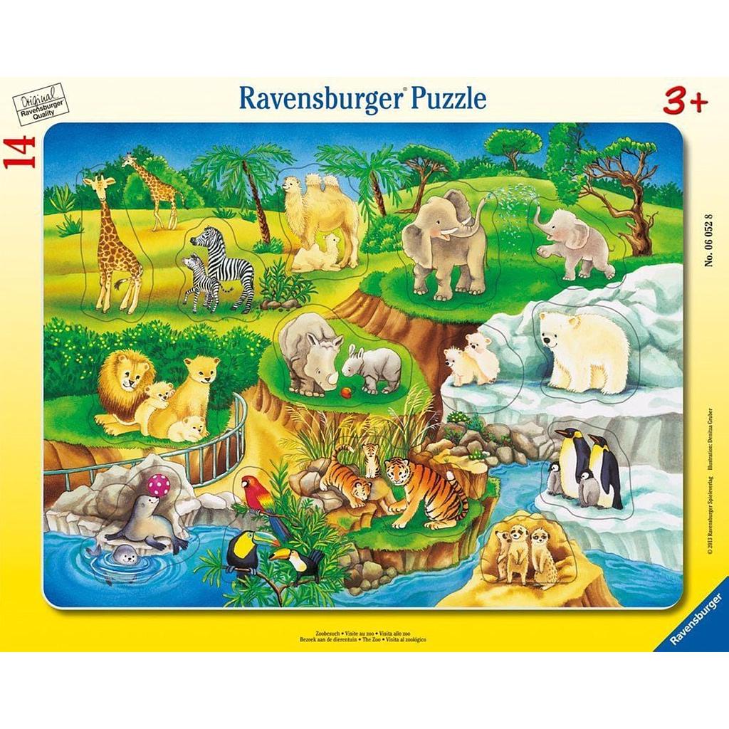 Ravensburger suur plaatpusle 14 tk Loomaaed