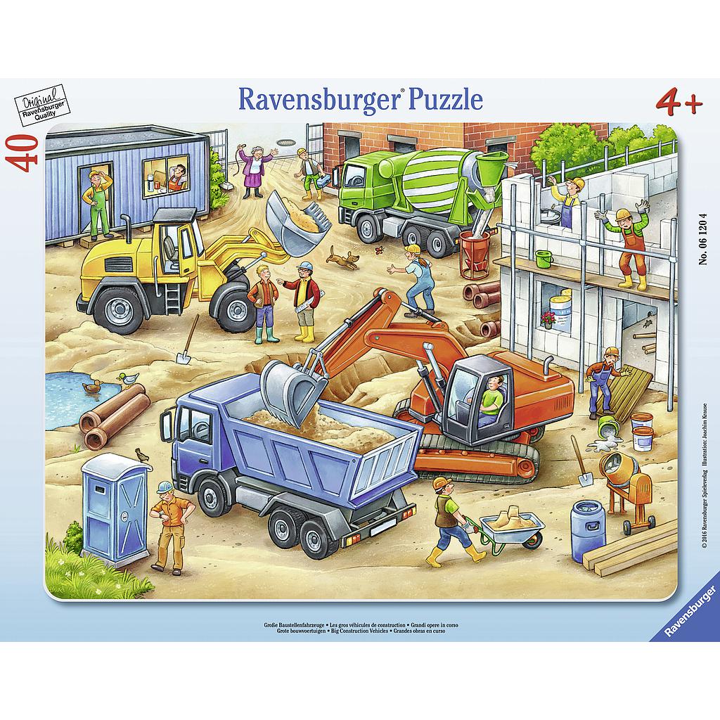 Ravensburger suur plaatpusle 40 tk Suured tööaut..