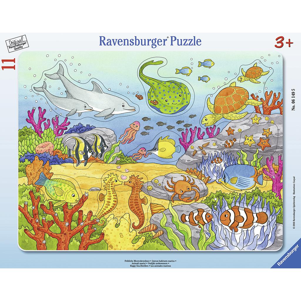 Ravensburger Frame Puzzle 11 pc Happy Sea Dwellers