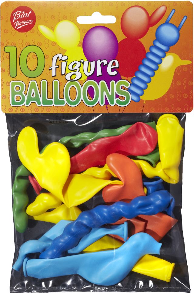 Bini Figure Balloons, 10 Pieces