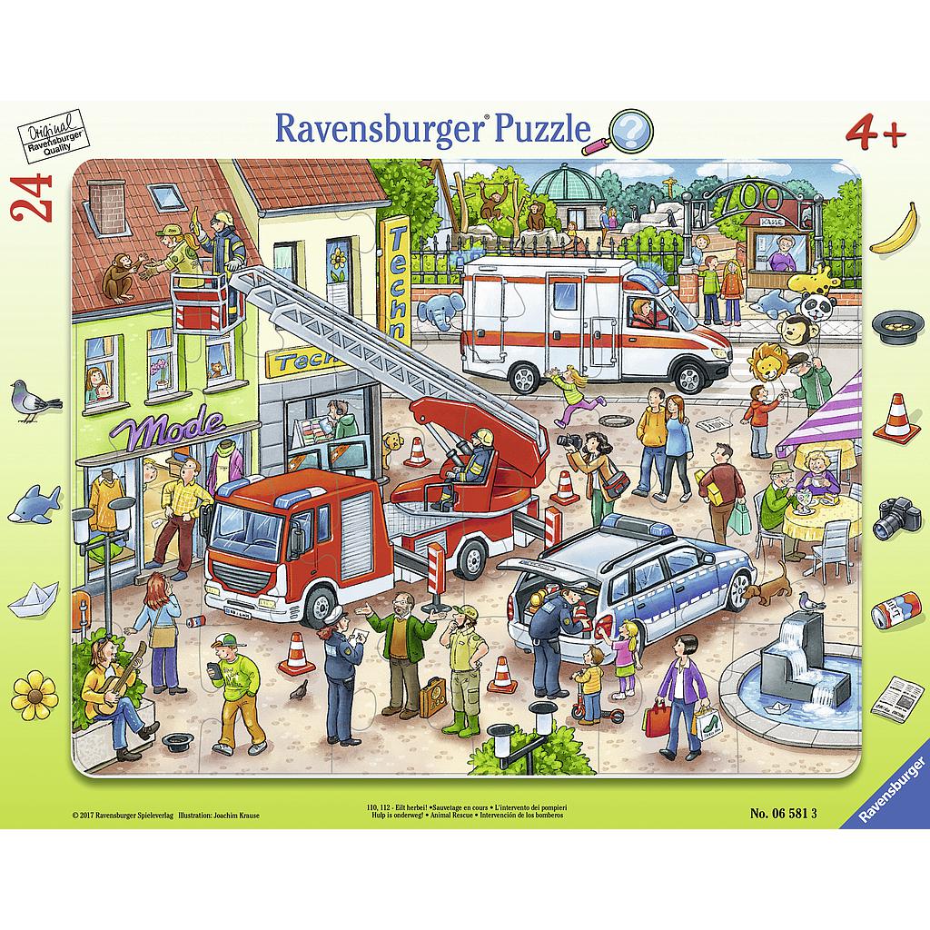 Ravensburger suur plaatpusle 24 tk Loomade kiirab..