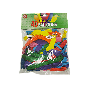 Bini Figure Balloons, 40 Pieces