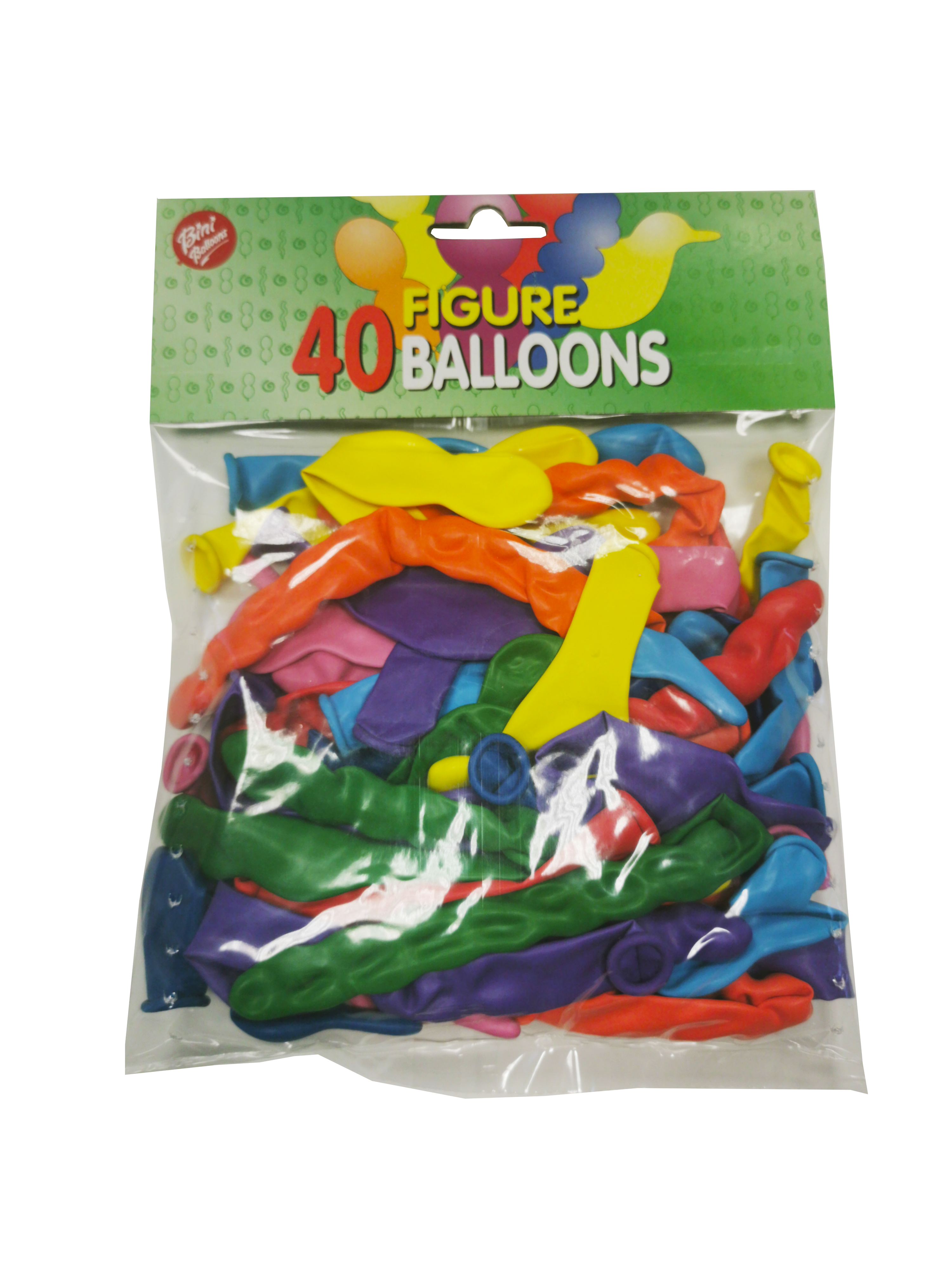 Bini figuurõhupallid, 40 tk