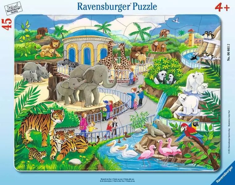 Ravensburger Frame Puzzle 45 pc The Zoo