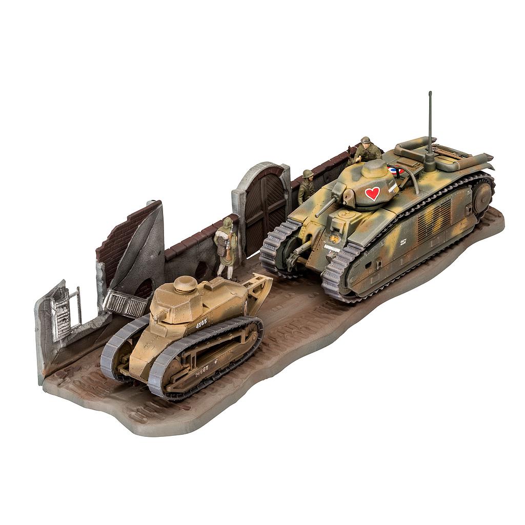 Revell Char. B.1 bis & Renault FT.17 1:76