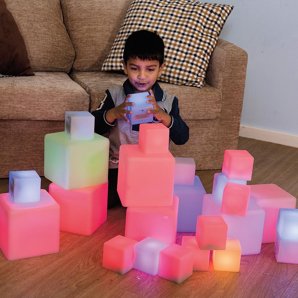 TTS Sensory ICT Glow Construction Blocks