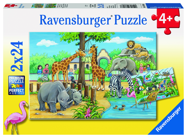 Ravensburger pusle 2x24 tk Loomaaed