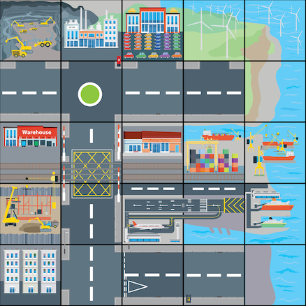 TTS Transport and Industry Bee-Bot Mat