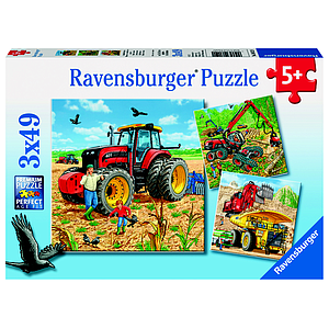 Ravensburger Puzzle 3x49 Pieces: Giant Machines

