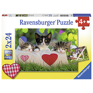 Ravensburger Puzzle 2x24 pc Cats 