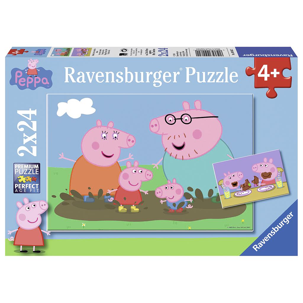 Ravensburger pusle 2x24 tk Põrsas Peppa