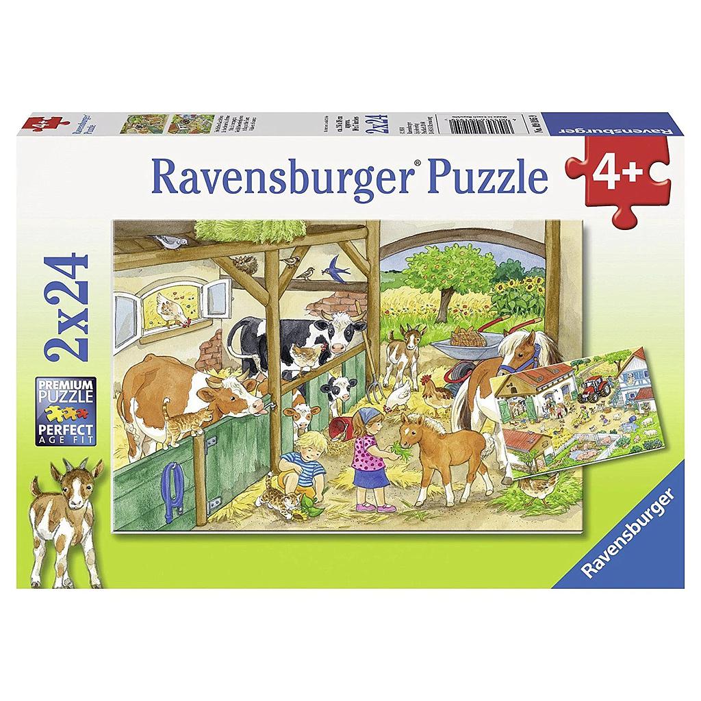 Ravensburger pusle 2x24 tk Päev farmis