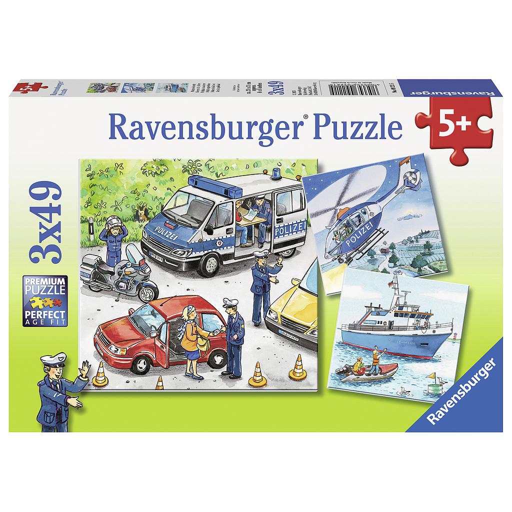 Ravensburger pusle 3x49 tk Politseiaktsioon