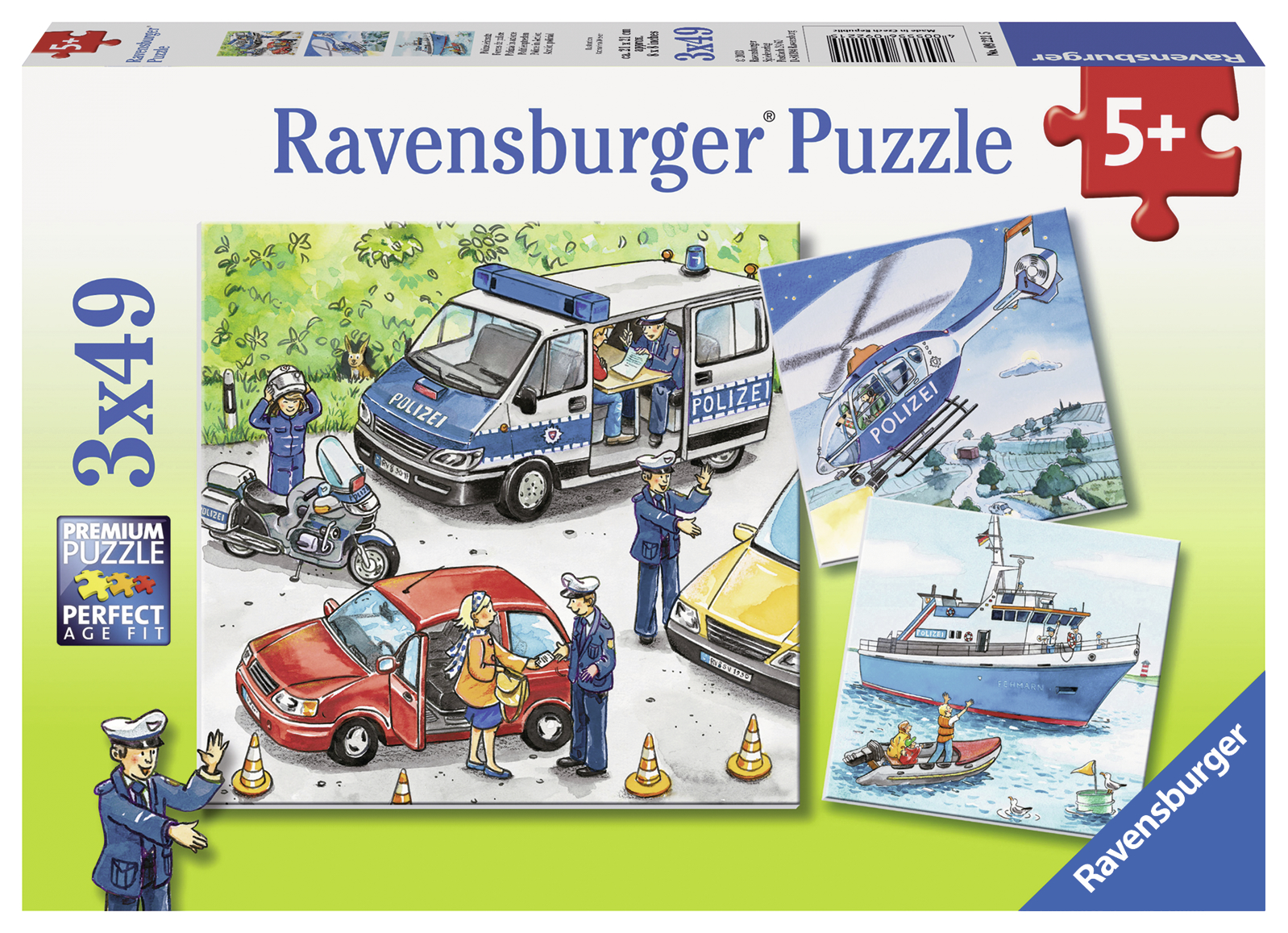 Ravensburger pusle 3x49 tk Politseiaktsioon