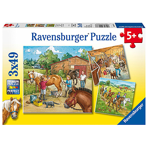 Ravensburger Puzzle 3x49 pc A Day with Horses Puzzle