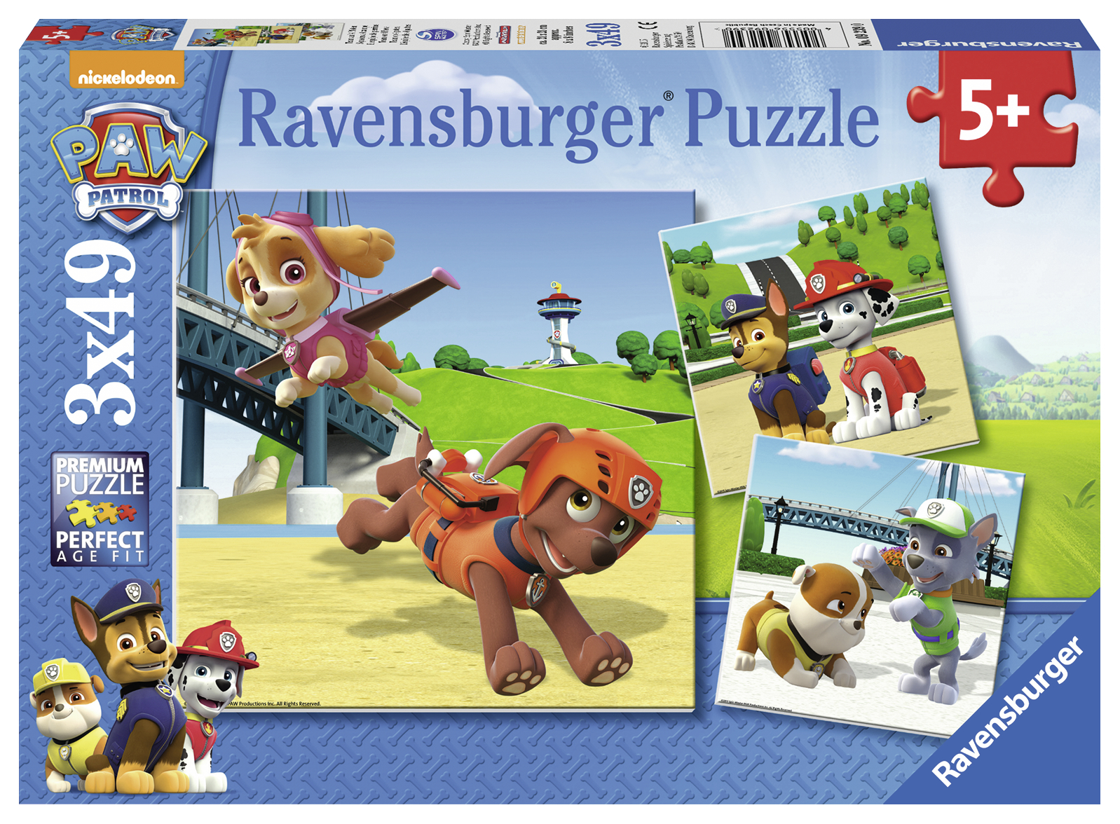 Ravensburger pusle 3x49 tk: Käpapatrulli tiim