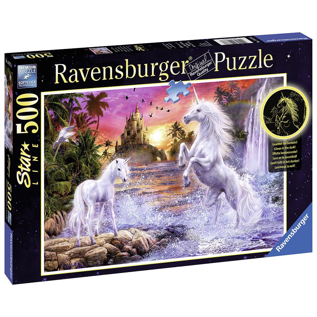 Ravensburger Puzzle Starline 500 pc Unicorns by the River