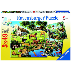 Ravensburger Puzzle 3x49 pc Animals