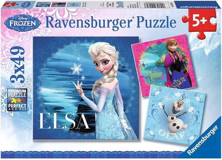 Ravensburger pusle 3x49 tk Disney Lumekuninganna