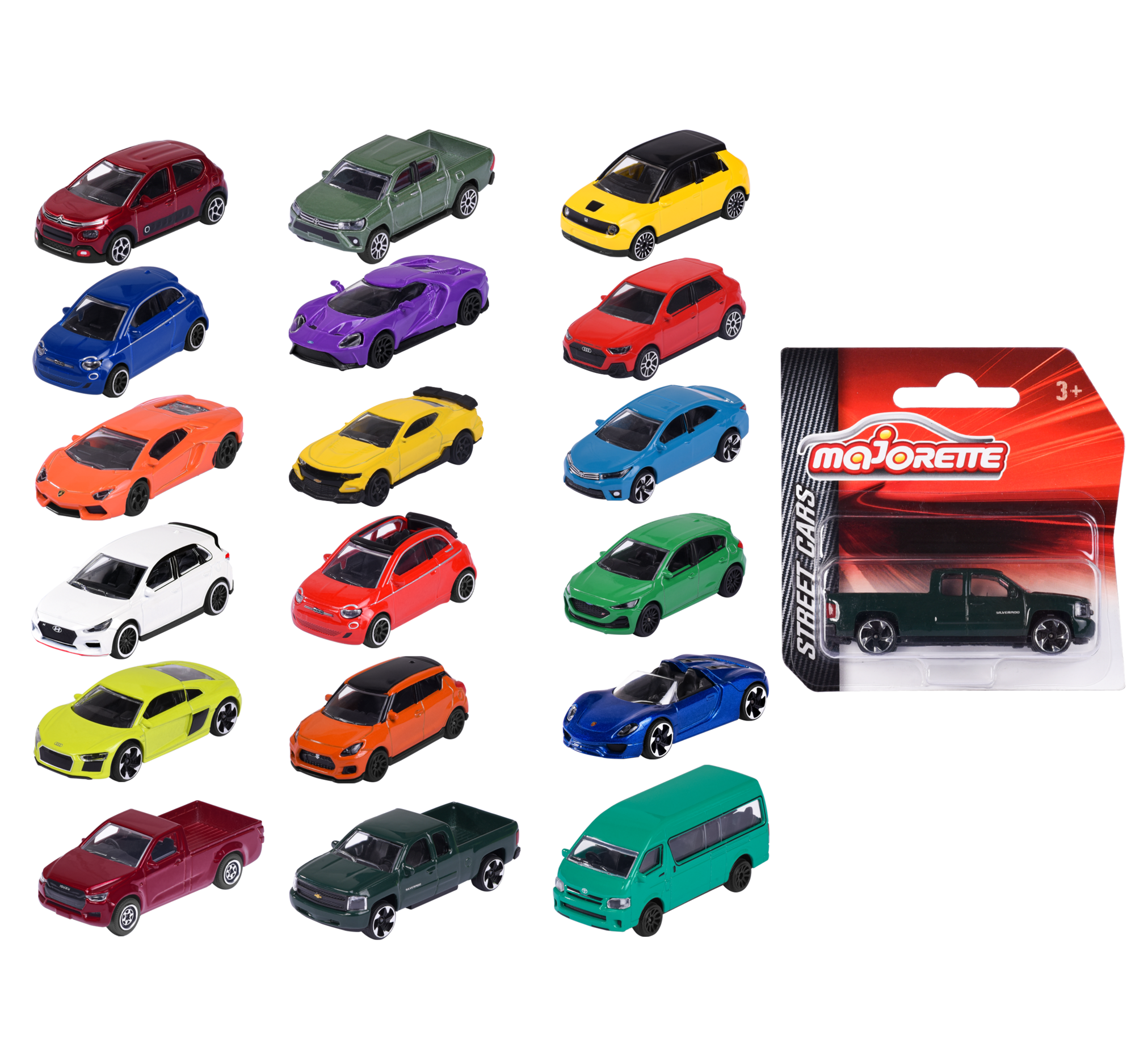 Majorette Street cars mudelautod