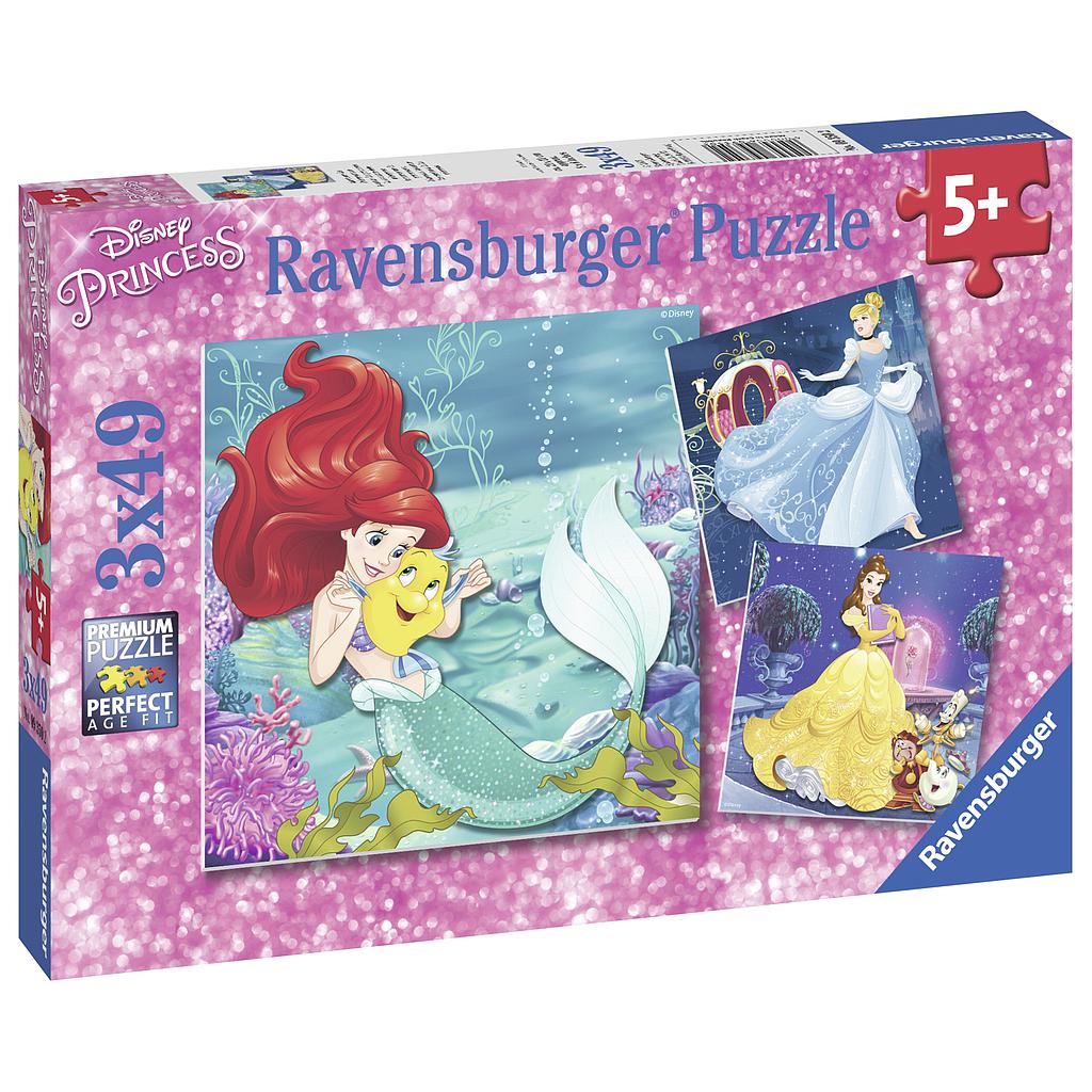 Ravensburger pusle 3x49 tk Printsessid