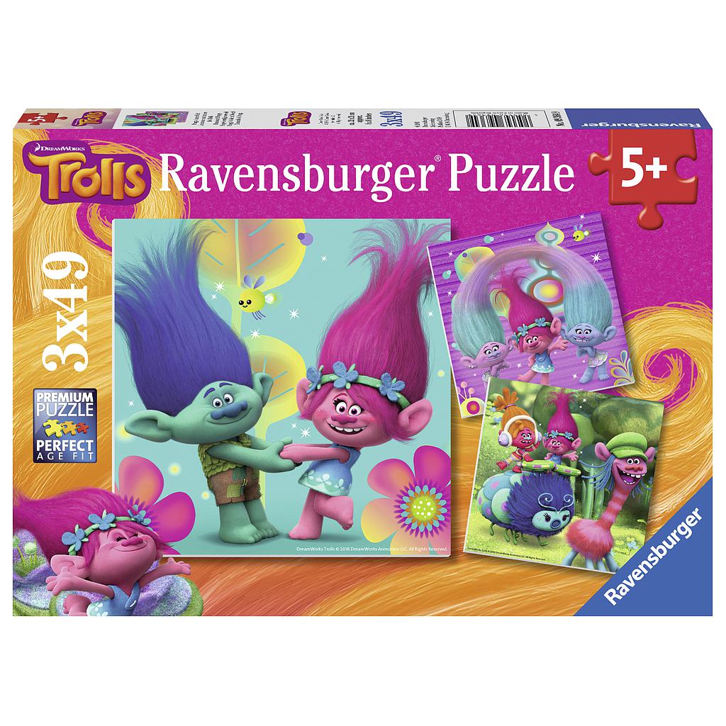 Ravensburger Puzzle 3x49 pc Trolls