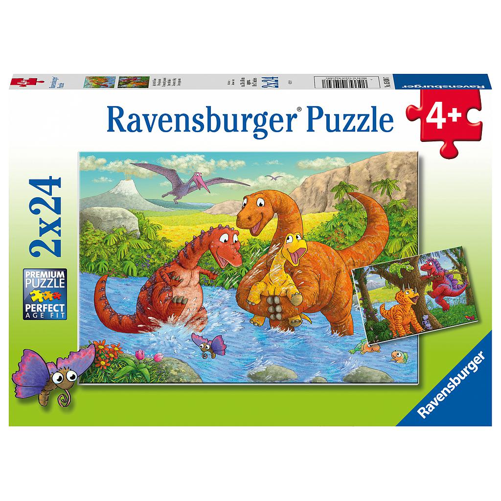 Ravensburger pusle  2x24 tk. Lõbusad dinosauruse..