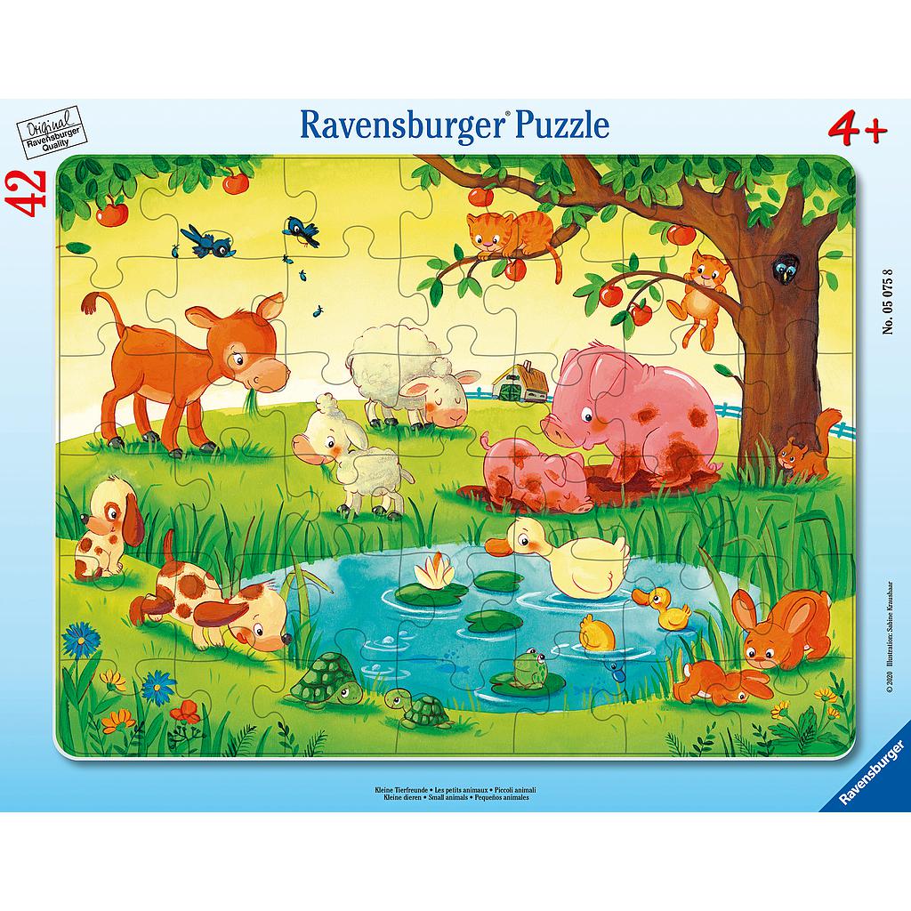 Ravensburger suur plaatpusle 42 tk Väikesed looma..