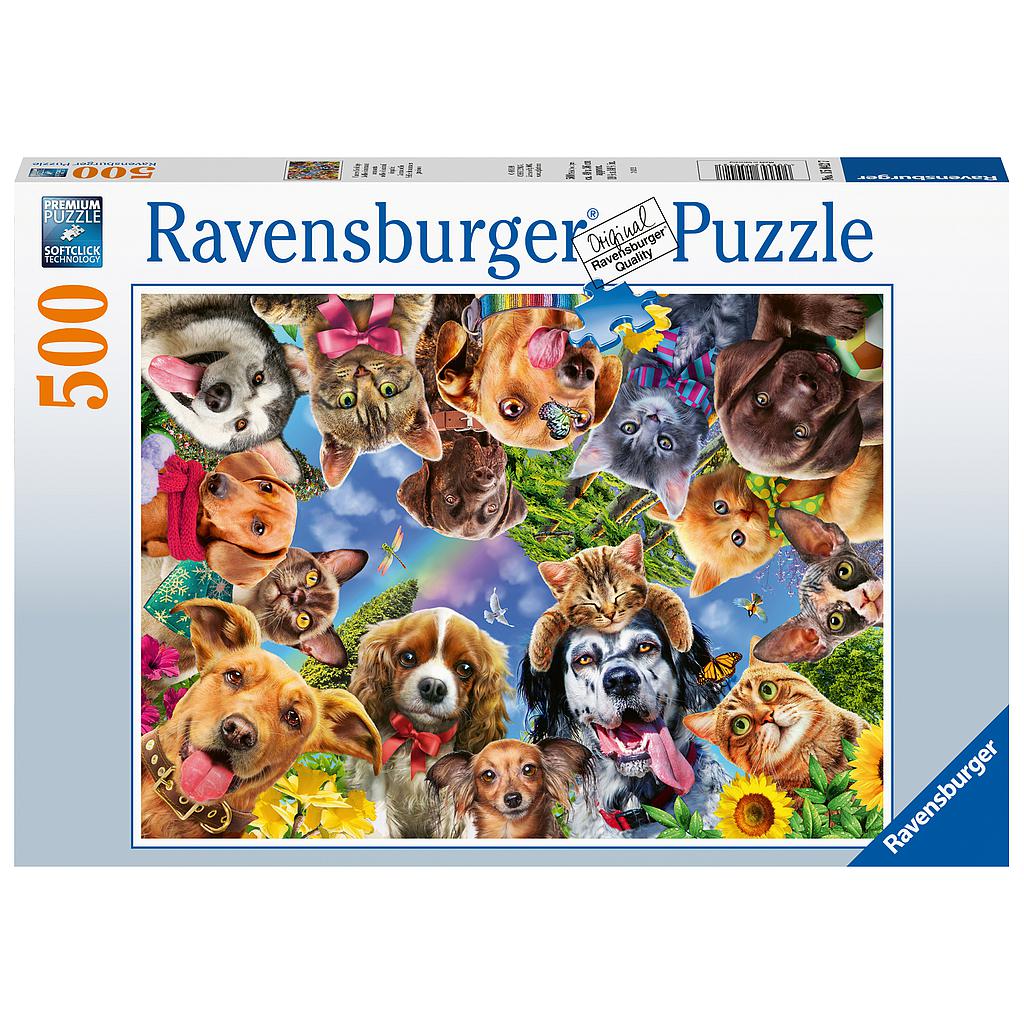 Ravensburger pusle 500 tk. Loomade selfi