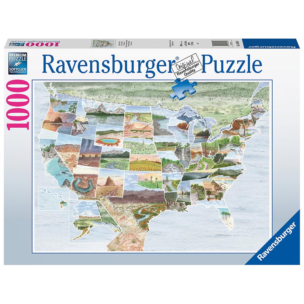 Ravensburger Puzzle 1000 pc From Sea To Shining Sea