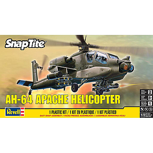 Revell Plastic Model AH-64 Apache Helicopter 1:72 SnapTite