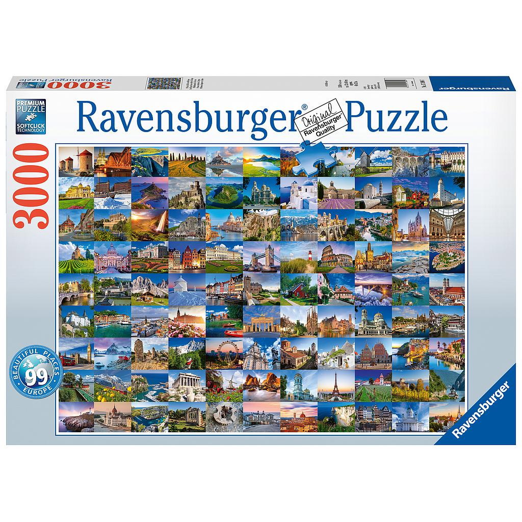 Ravensburger Puzzle 3000 pc 99 Beautiful Places in Europe