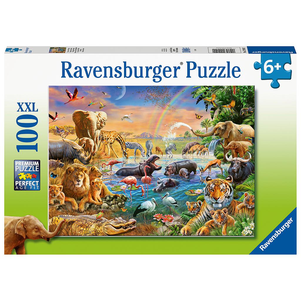 Ravensburger pusle 100 tk. Loomad vee ääres