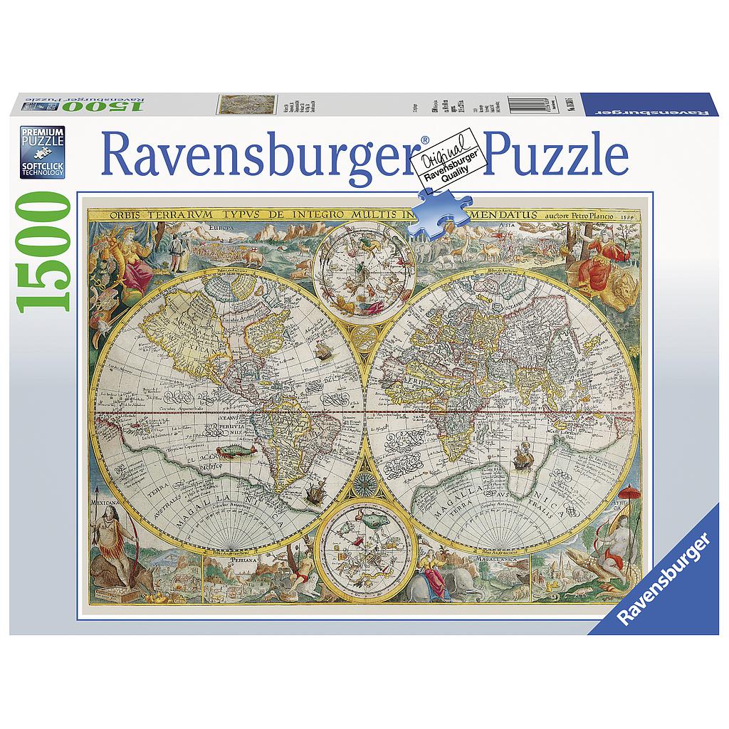 Ravensburger pusle 1500 tk. Maailmakaart