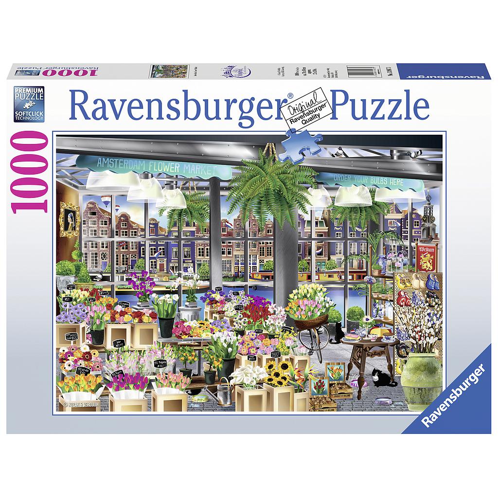 Ravensburger Puzzle 1000 pc Amsterdam Flower Market