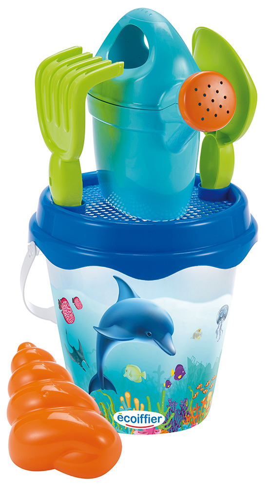 Ecoiffier Sand Tools in Bucket Dolphin