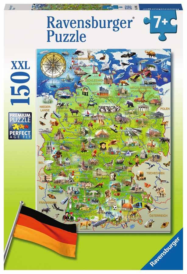 Ravensburger pusle 150 tk. Saksa maakaart