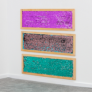 TTS plate with sequins: purple