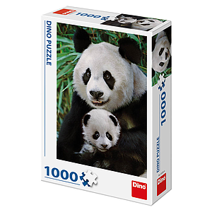 Dino Puzzle 1000 pc Panda with baby