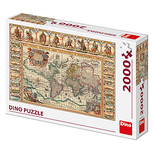 Dino Puzzle 2000 pc Antiquie World Map