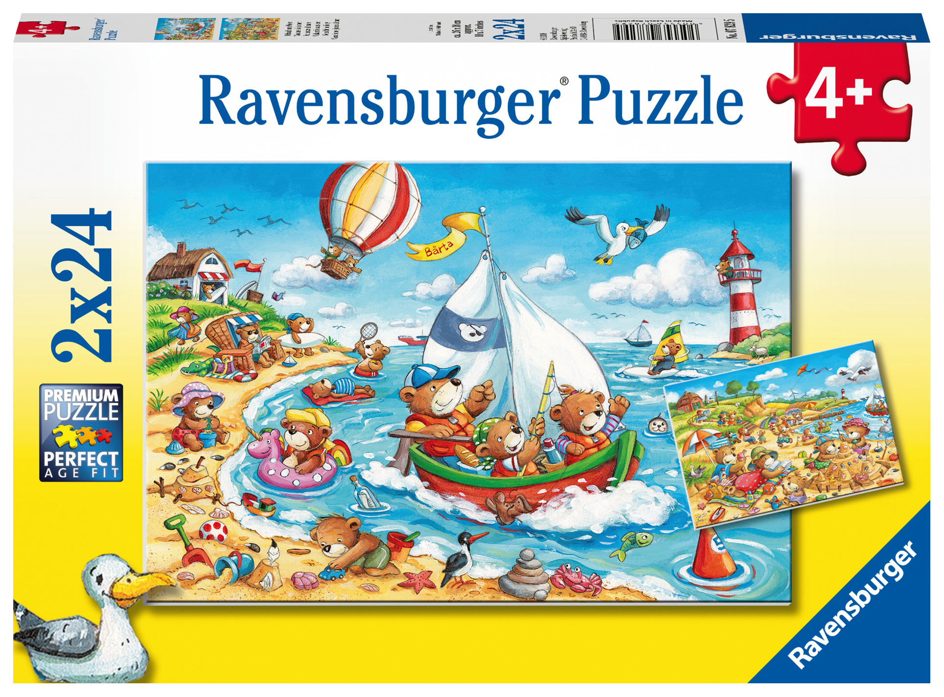 Ravensburger pusle 2x24 tk Puhkus mere ääres