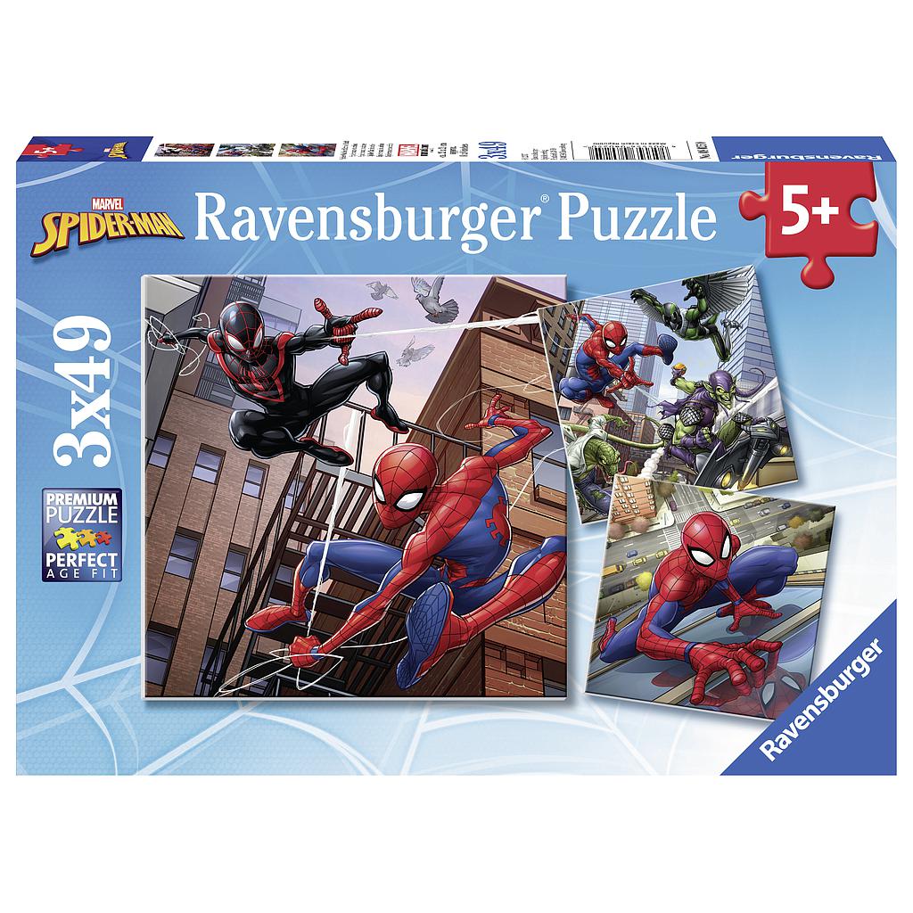 Ravensburger pusle 3x49 tk Spiderman