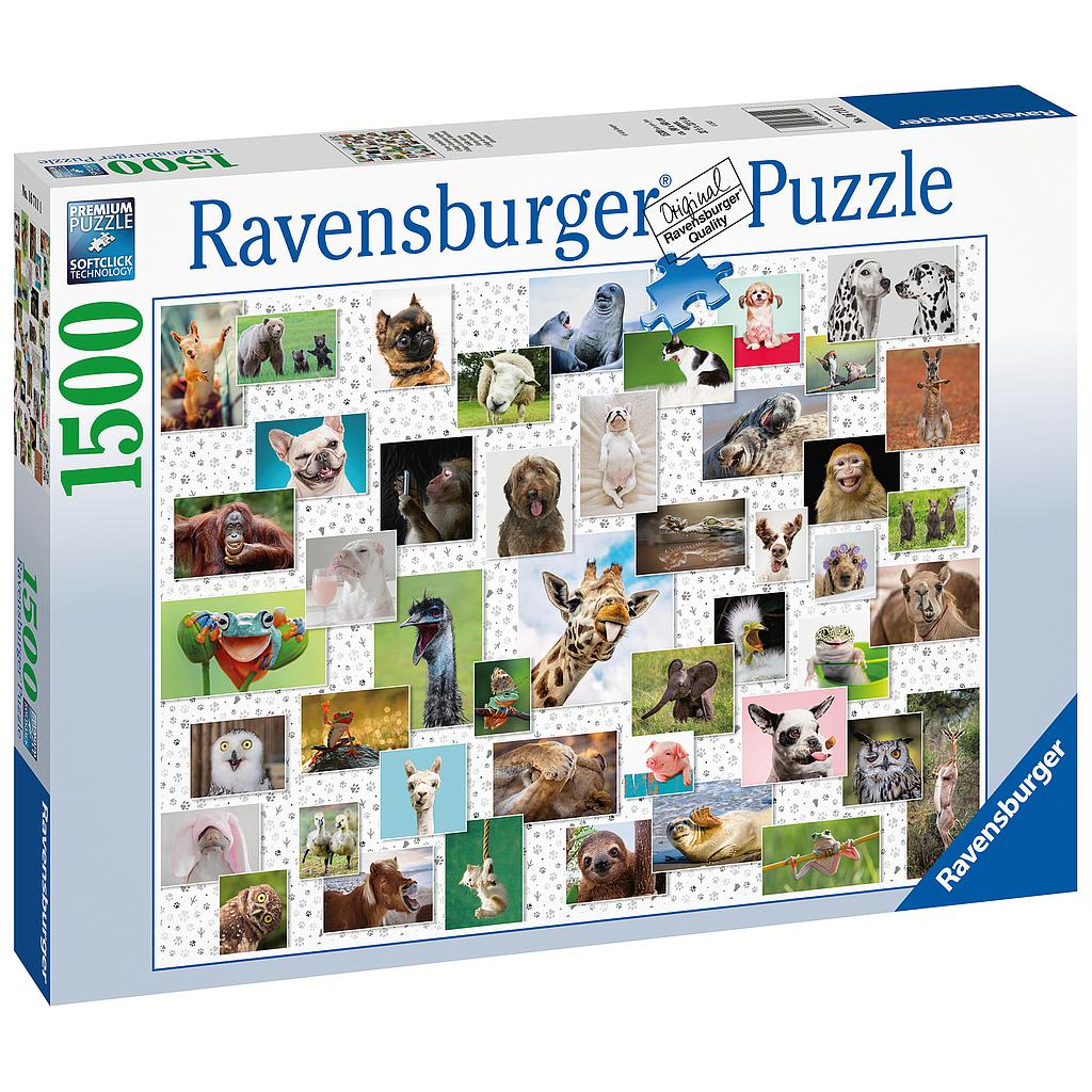 Ravensburger pusle 1500 tk Naljakad loomad