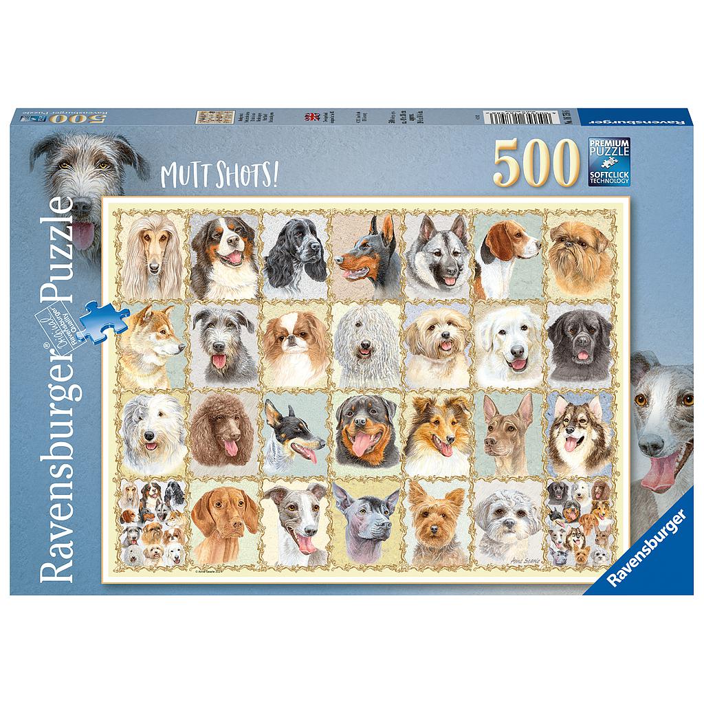 Ravensburger pusle 500 tk Koera portreed