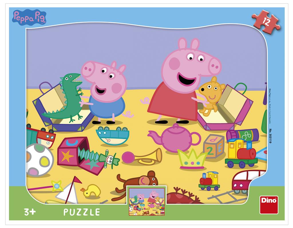 Dino Frame Puzzle 12 pc, Peppa Pig