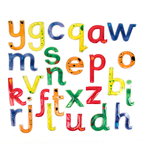 TTS Squidgy Sparkle Transparent Gel Alphabet Letters