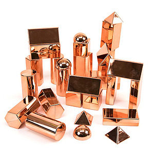 TTS Rose Gold Metallic 3D Shape Collection 32pcs