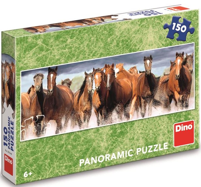 Dino panoramic puzzle 150 pcs Horses